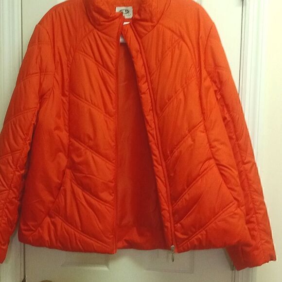 ❄️Athletic Works women's orange puffer jacket size XL - Picture 4 of 6